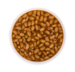 bowl of soy bean paste on white background