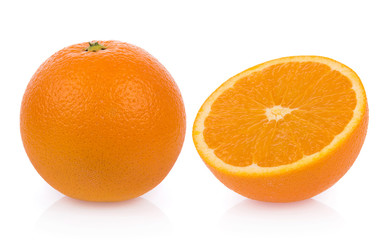 fresh orange isolated on white background