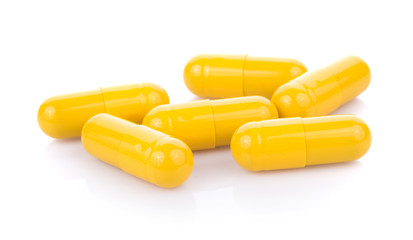 pills capsules isolated on white background