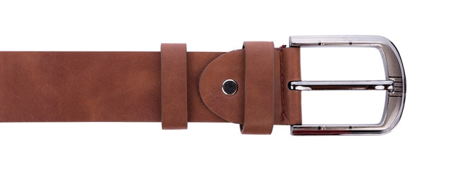 Leather belt isolated on white background