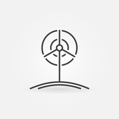 Obraz premium Wind turbine outline icon