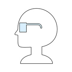 Man with glasses cartoon