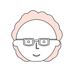 Man with glasses cartoon