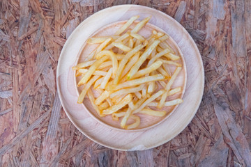 French fries potatoes ready to be eaten