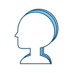 Human head silhouette