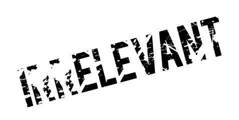 Irrelevant rubber stamp. Grunge design with dust scratches. Effects can be easily removed for a clean, crisp look. Color is easily changed.