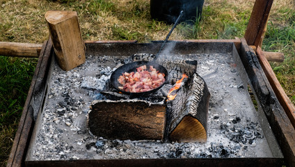 grilled bacon outdoor
