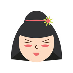 Cute woman japanese cartoon