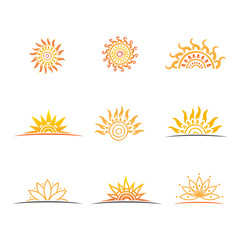 set of logo yoga spa 