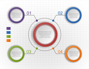 Circle infographic chart, diagram, scheme