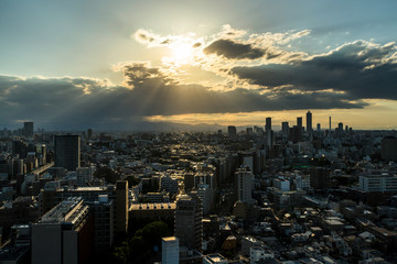 Urban sunset in Tokyo　東京都心の夕焼け３