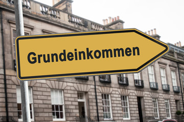 Obraz premium Schild 238 - Grundeinkommen