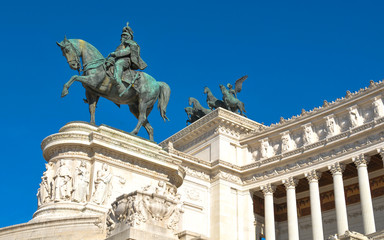 Obraz premium Monument to Vittorio Emanuele in Rome, Italy