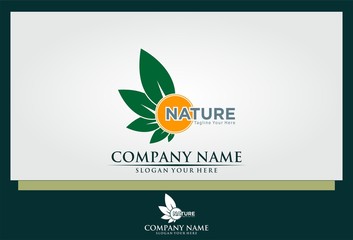 sun flower nature logo