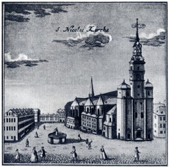 St. Nicholas Church, Leipzig, in Bach's lifetime