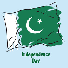 Fototapeta na wymiar Independence day of Pakistan.