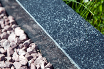 Curb as urban architecture close up