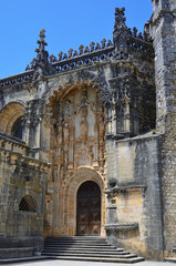 Fototapeta na wymiar The Convent of Christ Roman Catholic monastery in Tomar, Portugal