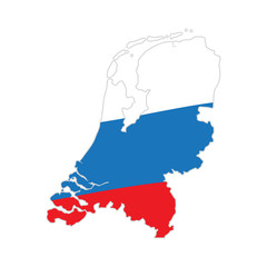 Flag and map of Netherlands, Vector illustration