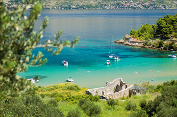 Fototapeta Piaszczysta plaża Lovrecina na wyspie Brac w Chorwacji
 obraz