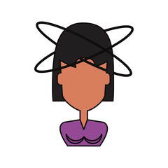 Obraz premium Crazy woman cartoon