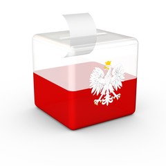 Polish Flag Election Ballot Box