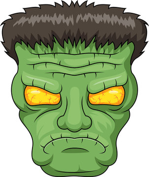 Icon of the Frankensteins head. Vector illustration