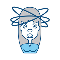 Crazy woman cartoon