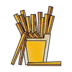 french fries vector illustration