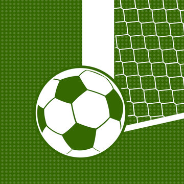 Flat soccer background. Vector illustration