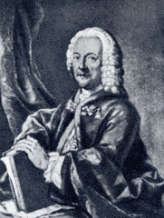 Fototapeta na wymiar Georg Philipp Telemann (1681-1767), German Baroque composer and multi-instrumentalist (Louis Michael Schneider, 1750)