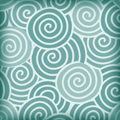 abstract blue curve and around circle, background vector