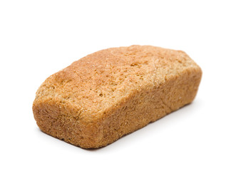 Whole Wheat Loaf of Bread on a White Background