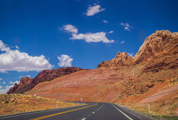 Modern Highway in Arizona, United States. Highway 89