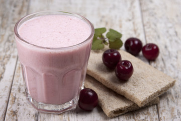 Smoothies with a cherry