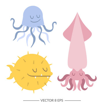 Vector sea animal