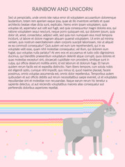 Fototapeta premium Cute vector unicorn