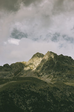 clouds on the mountains