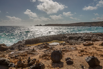 Aruba Landscape in the Atlantic Side