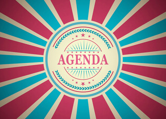 Agenda Retro Vintage Style Stamp Background