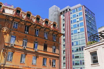 Fototapeta premium Genua, Architektur-Kontraste