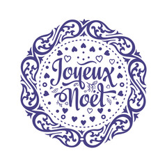 Winter background. Christmas Card. Joyeux Noel.