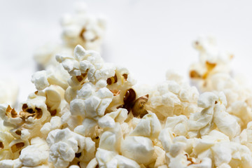 fresh popcorn close up