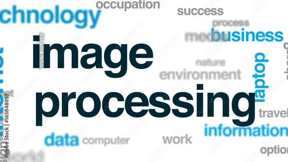 Poster image processing animated word cloud, text design animation.