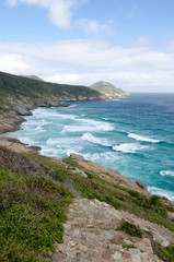 Beautiful view to the rocky beach