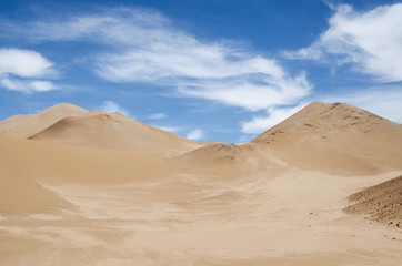 Fototapeta na wymiar Endless sand dunes of the desert