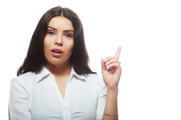 woman in white shirt