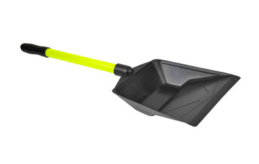 Green and black dustpan