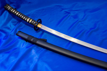Japanese katana sword. The weapon of a samurai. A formidable weapon in the hands of a master of...