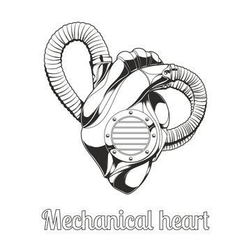 Mechanical Heart Lineart